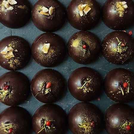 Assortiments de chocolats fourrés